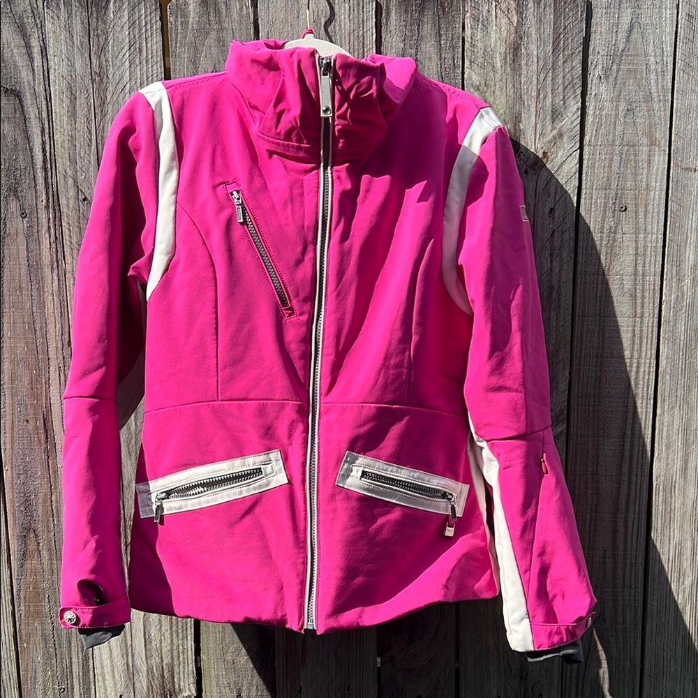 Women's Pink Jacket with White Accents